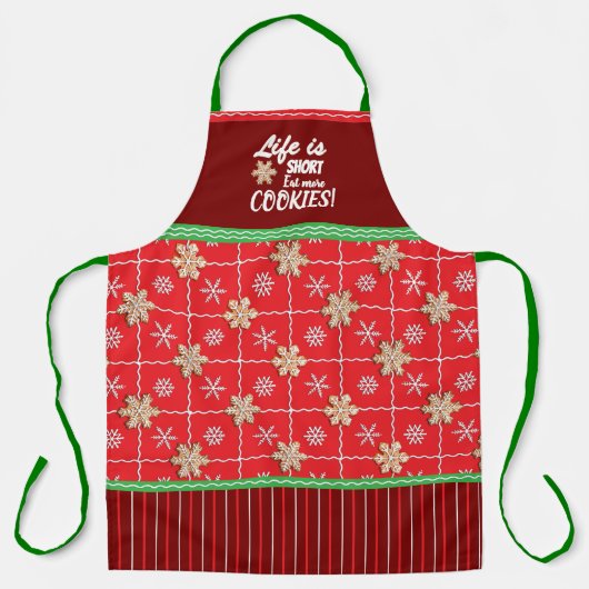 人生は短い!食べCookieの追加エプロン エプロン (正面)