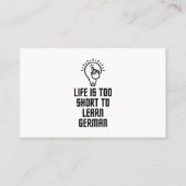 人生は短くてドイツ語学はできぬ 名刺 (正面)