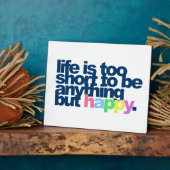 人生は短くて幸福というよりほかは無い フォトプラーク (側面)