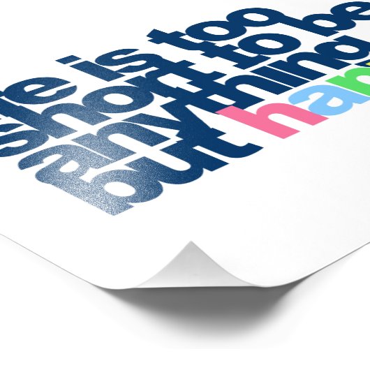 人生は短くて幸福というよりほかは無い フォトプリント (角)