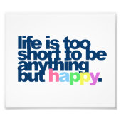 人生は短くて幸福というよりほかは無い フォトプリント (正面)