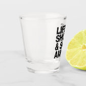 人生は短く私も短いおもしろい- ショットグラス (左)