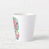 人生は短く、世界は広い。 カフェラテマグ (正面)