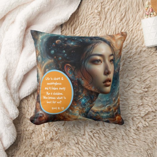 人生は短く、宇宙芸術は女性と クッション (ブランケット)