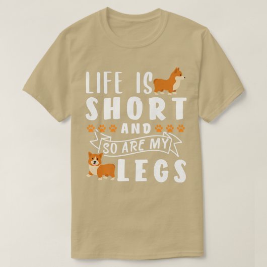 人生は短く、私の足も短い759 Tシャツ (デザイン正面)