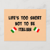 人生は短すぎてはいけないイタリアン ポストカード (正面)