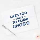 人生は短すぎてコースに登れない スクエアシール (封筒)