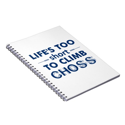 人生は短すぎてコースに登れない ノートブック (右側)