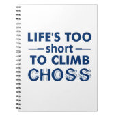 人生は短すぎてコースに登れない ノートブック (正面)