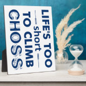 人生は短すぎてコースに登れない フォトプラーク (側面)