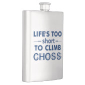 人生は短すぎてコースに登れない フラスク (右)