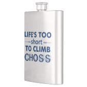 人生は短すぎてコースに登れない フラスク (左)