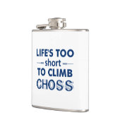人生は短すぎてコースに登れない フラスク (左)