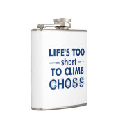 人生は短すぎてコースに登れない フラスク (右)