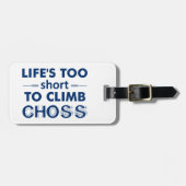 人生は短すぎてコースに登れない ラゲッジタグ (正面横)