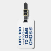 人生は短すぎてコースに登れない ラゲッジタグ (正面縦)