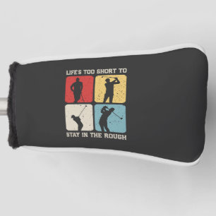 人生は短すぎてラフなゴルフに留まらおもしろいない ゴルフヘッドカバー