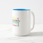 人生は短すぎてワインにノーと言えない。 ツートーンマグカップ (正面右)