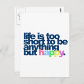 人生は短すぎて幸福ではない。 ポストカード (正面/裏面)
