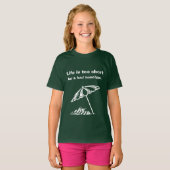 人生は短すぎて悪いビーチは出ない。 Tシャツ (正面フル)