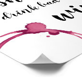 人生は短すぎて悪いワイン引用文を飲めないおもしろい ポスター (角)