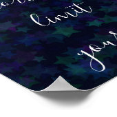 人生は短すぎて自分の引用文星を制限できない ポスター (角)