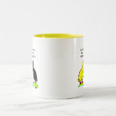 人生は短すぎて誰かを憎む時間を無駄にしない ツートーンマグカップ (中央)