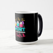 人生は短すぎて退屈な爪、 ネイルがない モーフィングマグカップ (正面右)