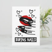 人生は短すぎて退屈な爪、 ネイル シーズンカード (スタンド正面)