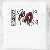 人生は短すぎて退屈な爪、 ネイル 長方形シール (バッグ)