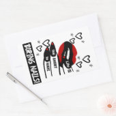 人生は短すぎて退屈な爪、 ネイル 長方形シール (封筒)