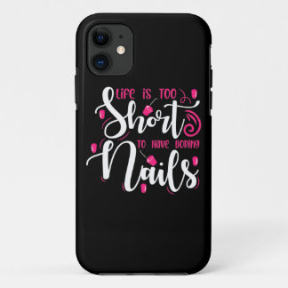 人生は短すぎて退屈な爪、 ネイル iPhone 11 ケース