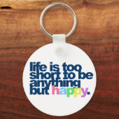 人生は短すぎる幸せなキーチェーン以外 キーホルダー (正面)