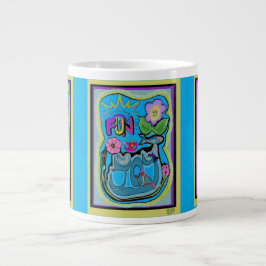 人生は短すぎる、おもしろいを持って！ホイお洒落ー ジャンボコーヒーマグカップ