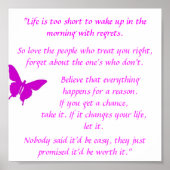 「人生は短すぎる」ポスやる気を起こさせるター ポスター (正面)