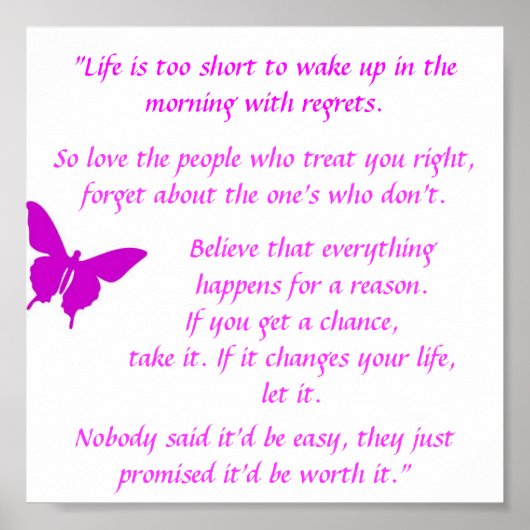 「人生は短すぎる」ポスやる気を起こさせるター ポスター (正面)