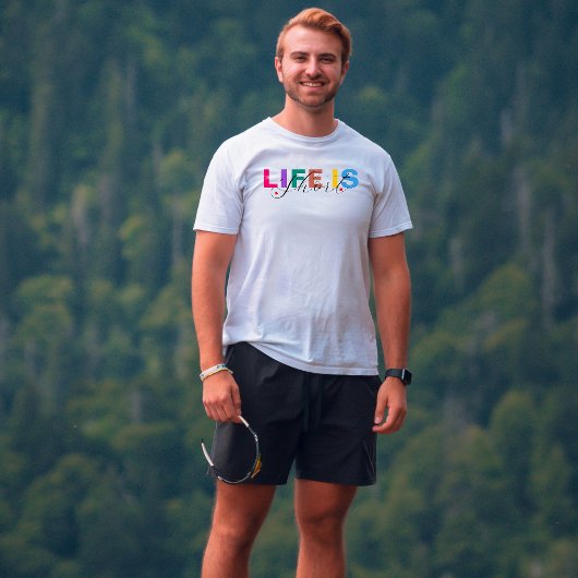 人生は短勇気付けられる Tシャツ