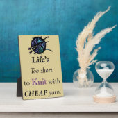 人生は短過ぎて安い糸が出ない フォトプラーク (側面)