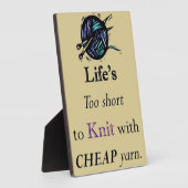 人生は短過ぎて安い糸が出ない フォトプラーク (側面)