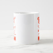 人生は短過ぎて髪が悪い ジャンボコーヒーマグカップ (正面)