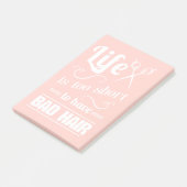 人生は短過ぎて髪が悪い ポストイット (アングル)