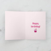 人生は短食べいケーキ!かわいい誕生日 カード (内部)