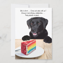 人生は短食べい、ケーキ – Black Lab 招待状