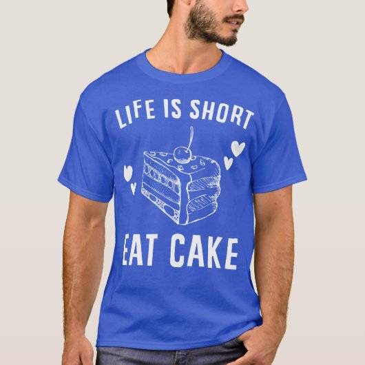 人生は短食べい Tシャツ (正面)