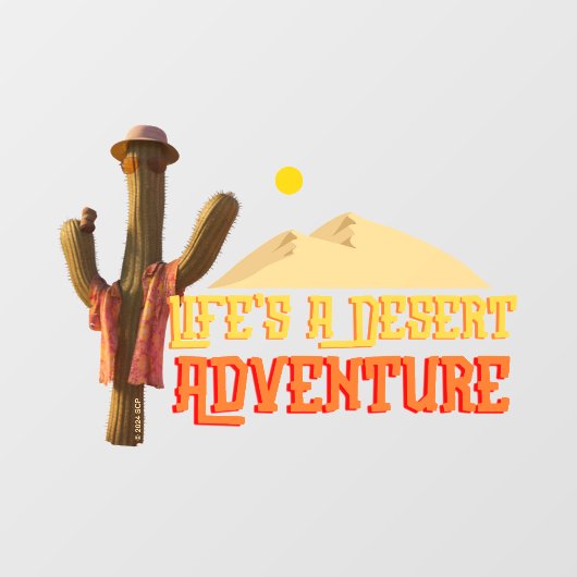 人生は砂漠の冒険 ウィンドウサイン (シート)