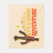 人生は砂漠の冒険 フリースブランケット (正面)