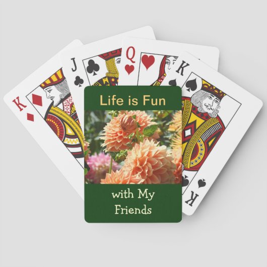 人生は私の友人のカード遊ダリアとのおもしろい トランプ (裏面)