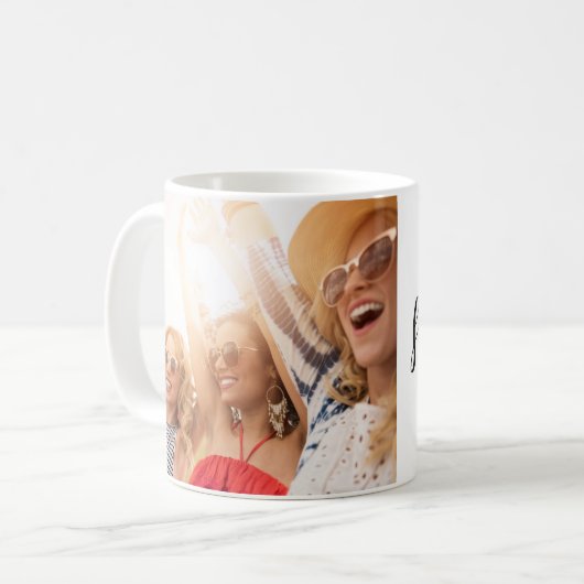 人生は私の女の子とおもしろいより多くのフォトコーヒーマグ コーヒーマグカップ (正面左)