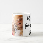 人生は私の女の子とおもしろいより多くのフォトコーヒーマグ コーヒーマグカップ (中央)