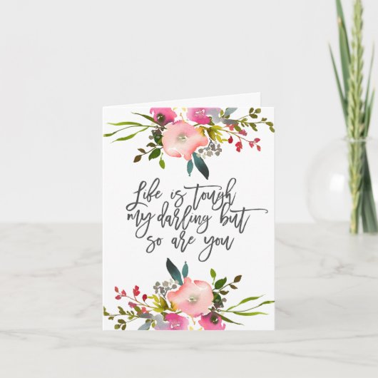 人生は私の愛する厳しいが、あなたもポスター カード (正面)